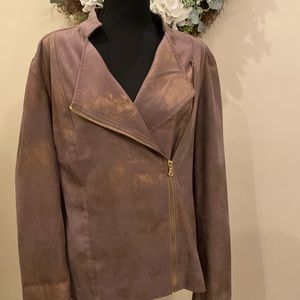 Chicos size 2 faux suede jacket…preowned.